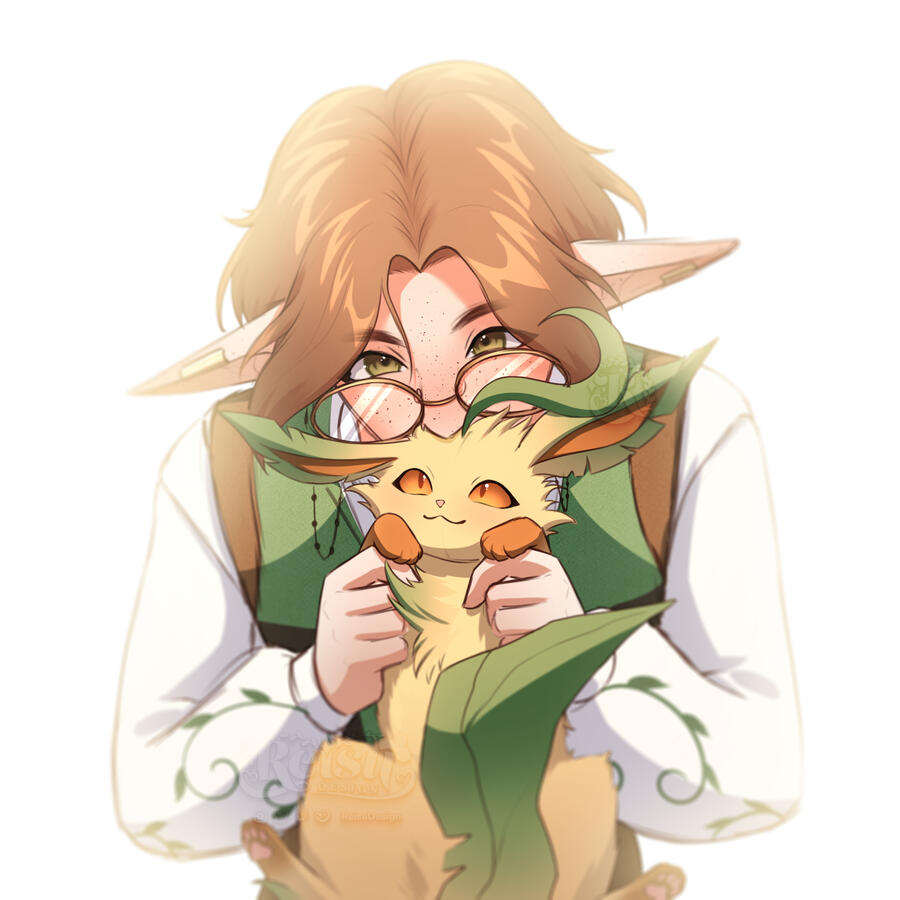 Truffles &amp; Grass Cat~ Art by @ReisuDesign on Vgen