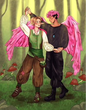 Dancing through Life w/ WingedBlue Art by rociiev