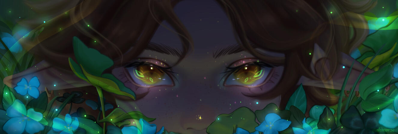 Eye Banner Night Mode Art by Shmorze