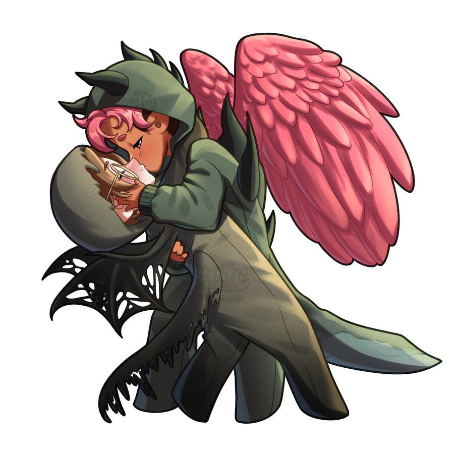 My Favorite Hunter w/ WingedBlue Art by ReisuDesign