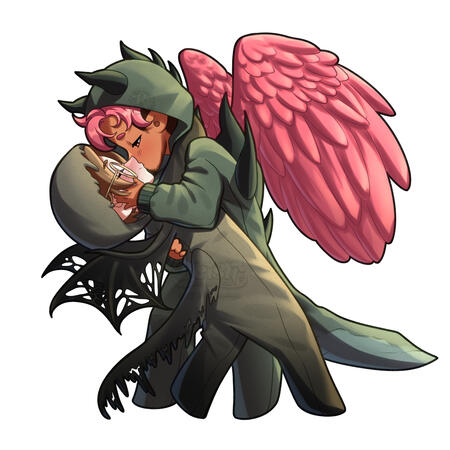 My Favorite Hunter w/ WingedBlue Art by ReisuDesign