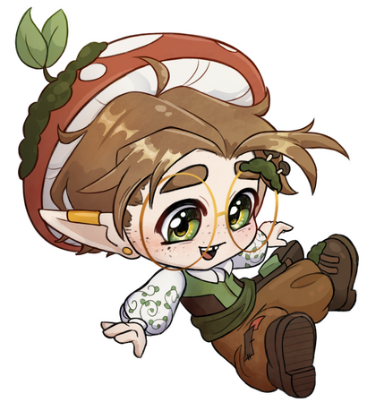 Falling Chibi Truffles 2026 Art by SunofSeas